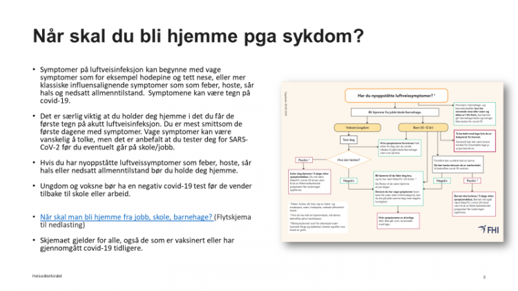 Når skal du bli hjemme på grunn av sykdom