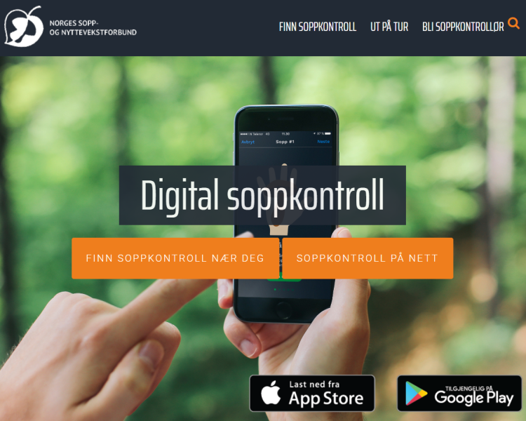 Bilde fra nettsida om appen