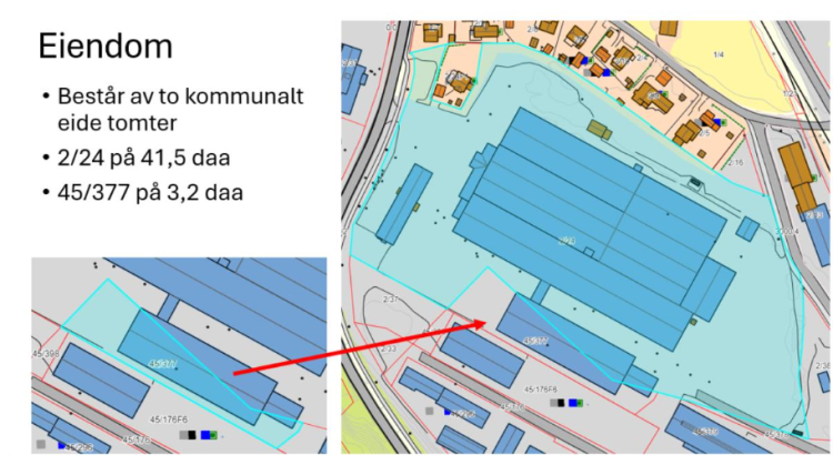 Kart over tomta