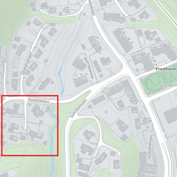 kartutsnitt over området