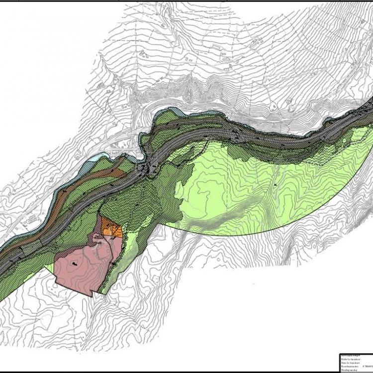 Forslag plankart. Plankartet er vedlagt, oppdelt i 4 kartutsnitt med tegnforklaring. 