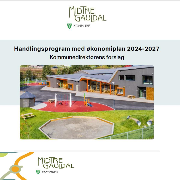 Bilde av budsjett for 2024 og handlingsprogram med økonomiplan 2024-2027.